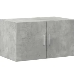 vidaXL Opbergkast 70x42,5x225 cm bewerkt hout betongrijs