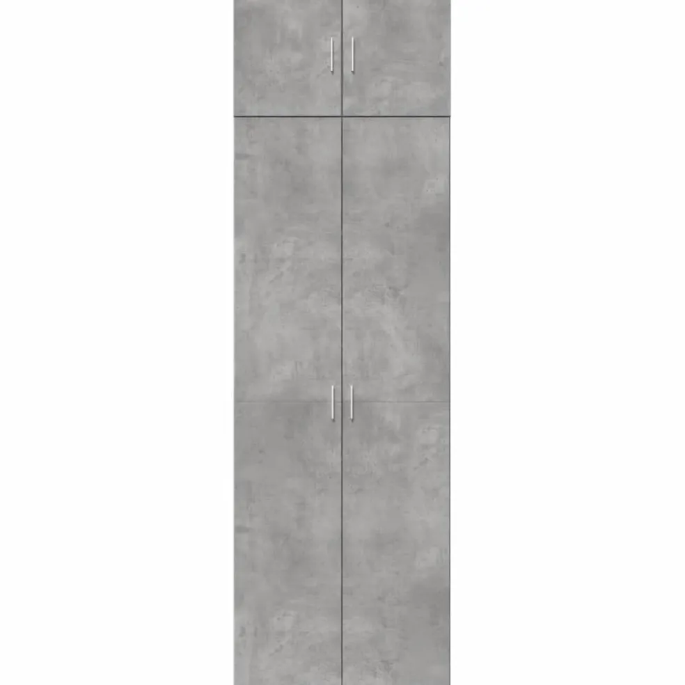 vidaXL Opbergkast 70x42,5x225 cm bewerkt hout betongrijs