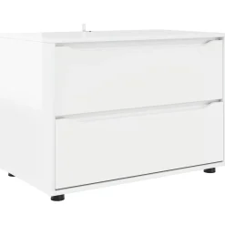 vidaXL Opbergkast 80 x 48 x 57 cm Bewerkt hout Hoogglans wit