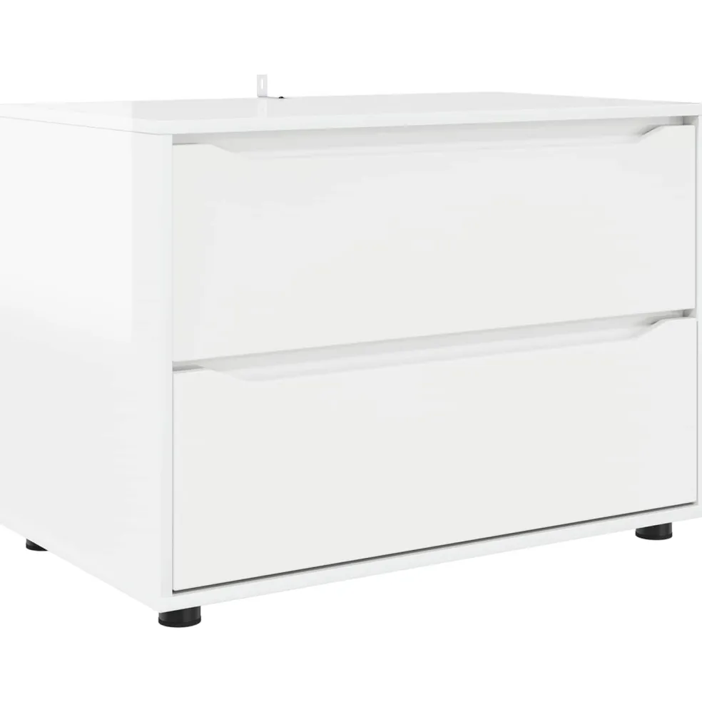 vidaXL Opbergkast 80 x 48 x 57 cm Bewerkt hout Hoogglans wit