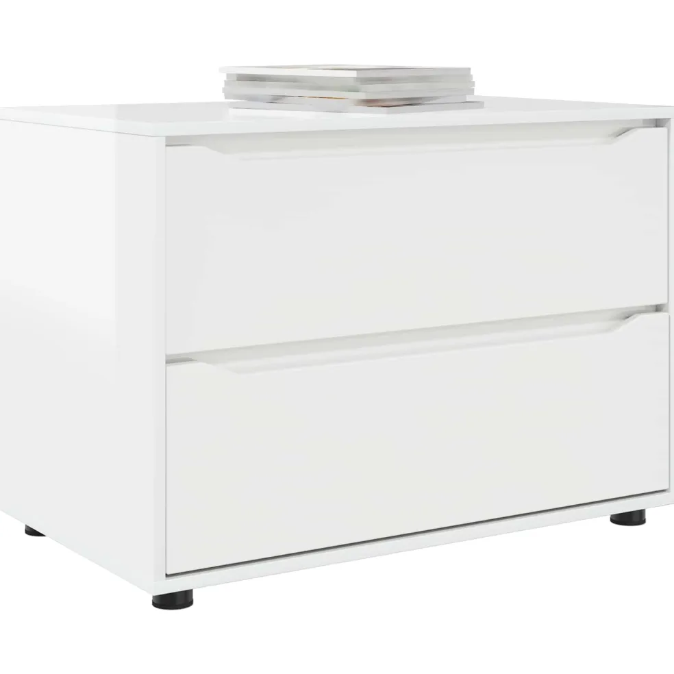 vidaXL Opbergkast 80 x 48 x 57 cm Bewerkt hout Hoogglans wit