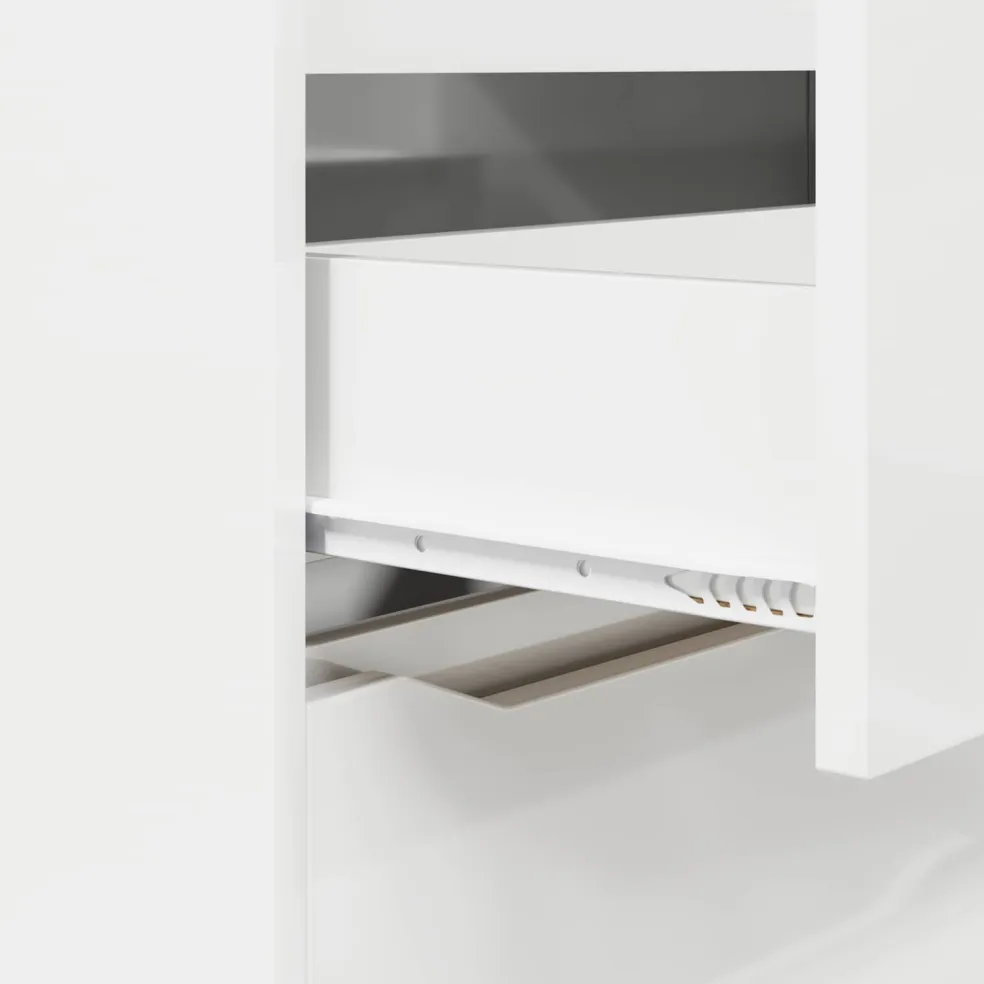 vidaXL Opbergkast 80 x 48 x 57 cm Bewerkt hout Hoogglans wit