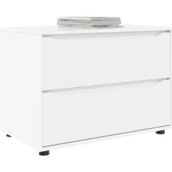 vidaXL Opbergkast 80 x 48 x 57 cm Bewerkt hout Wit