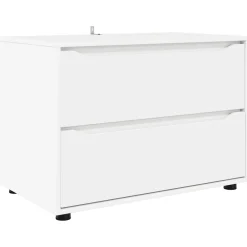 vidaXL Opbergkast 80 x 48 x 57 cm Bewerkt hout Wit