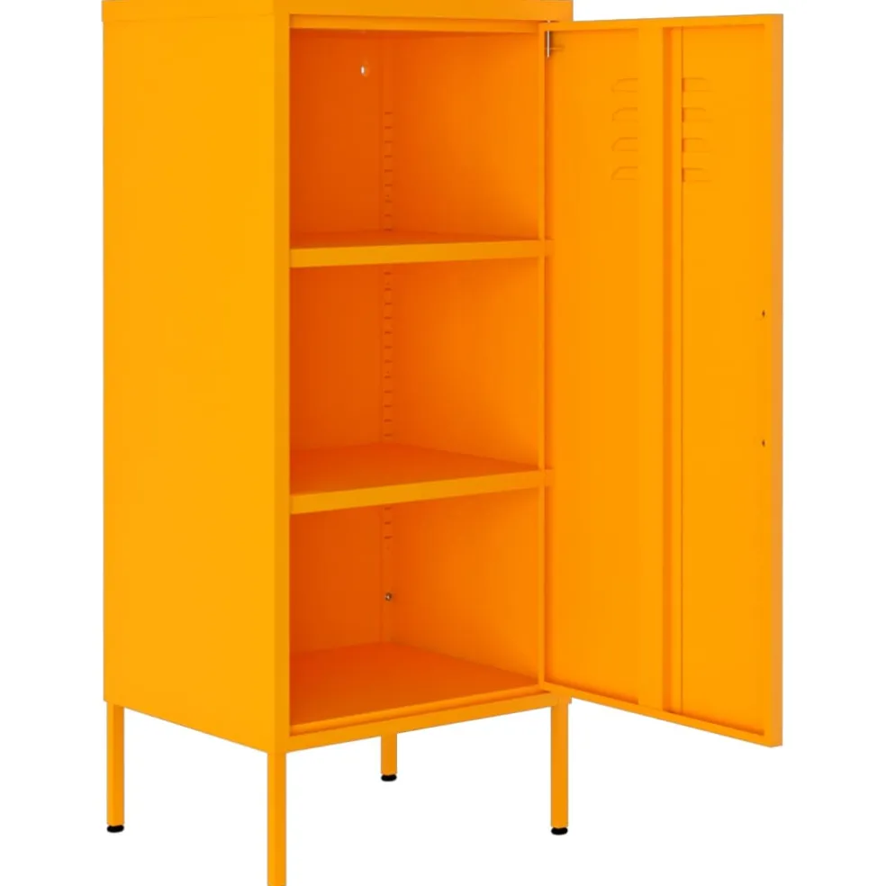 vidaXL Opbergkast 42,5x35x101,5 cm staal mosterdgeel