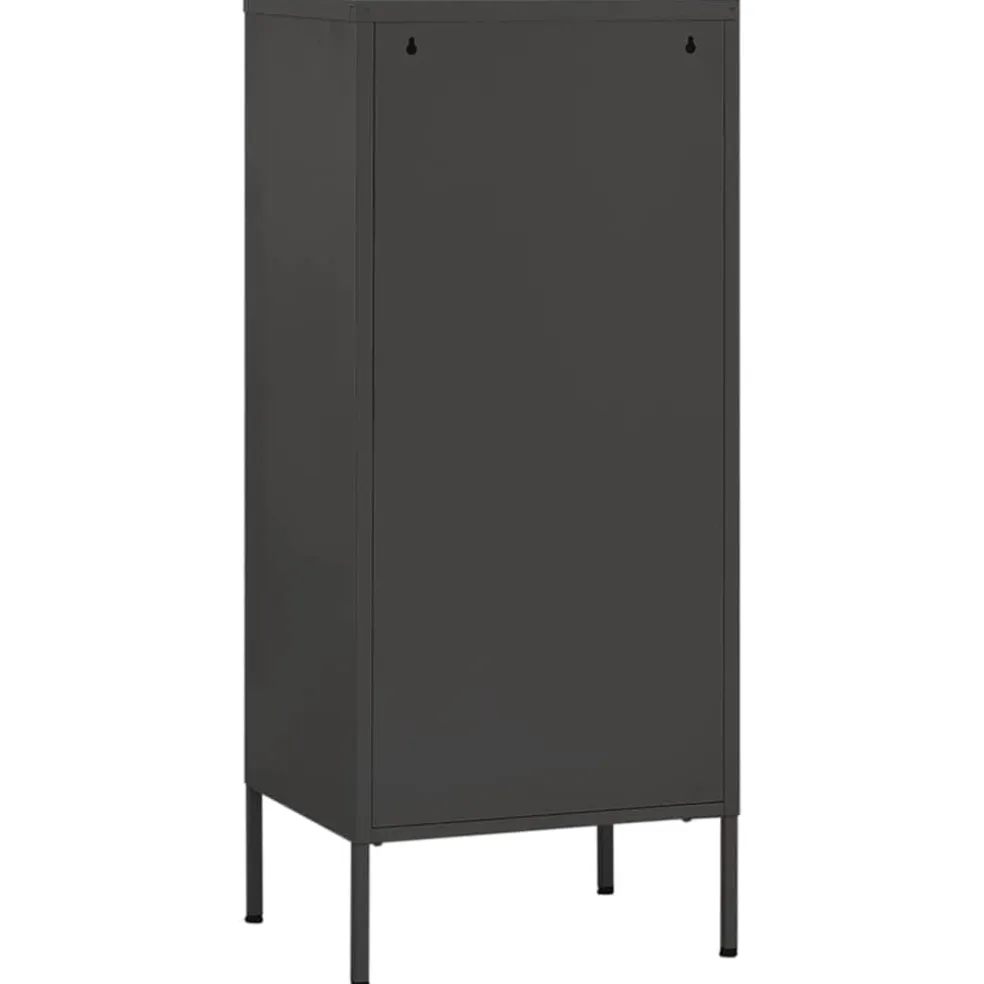vidaXL Opbergkast 42,5x35x101,5 cm staal antracietkleurig