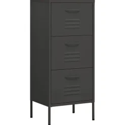 vidaXL Opbergkast 42,5x35x101,5 cm staal antracietkleurig