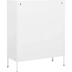 vidaXL Opbergkast 80x35x101,5 cm staal wit