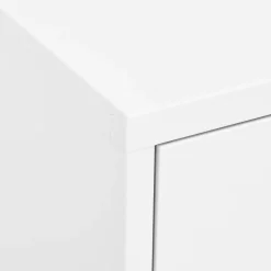 vidaXL Opbergkast 80x35x101,5 cm staal wit