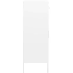 vidaXL Opbergkast 80x35x101,5 cm staal wit