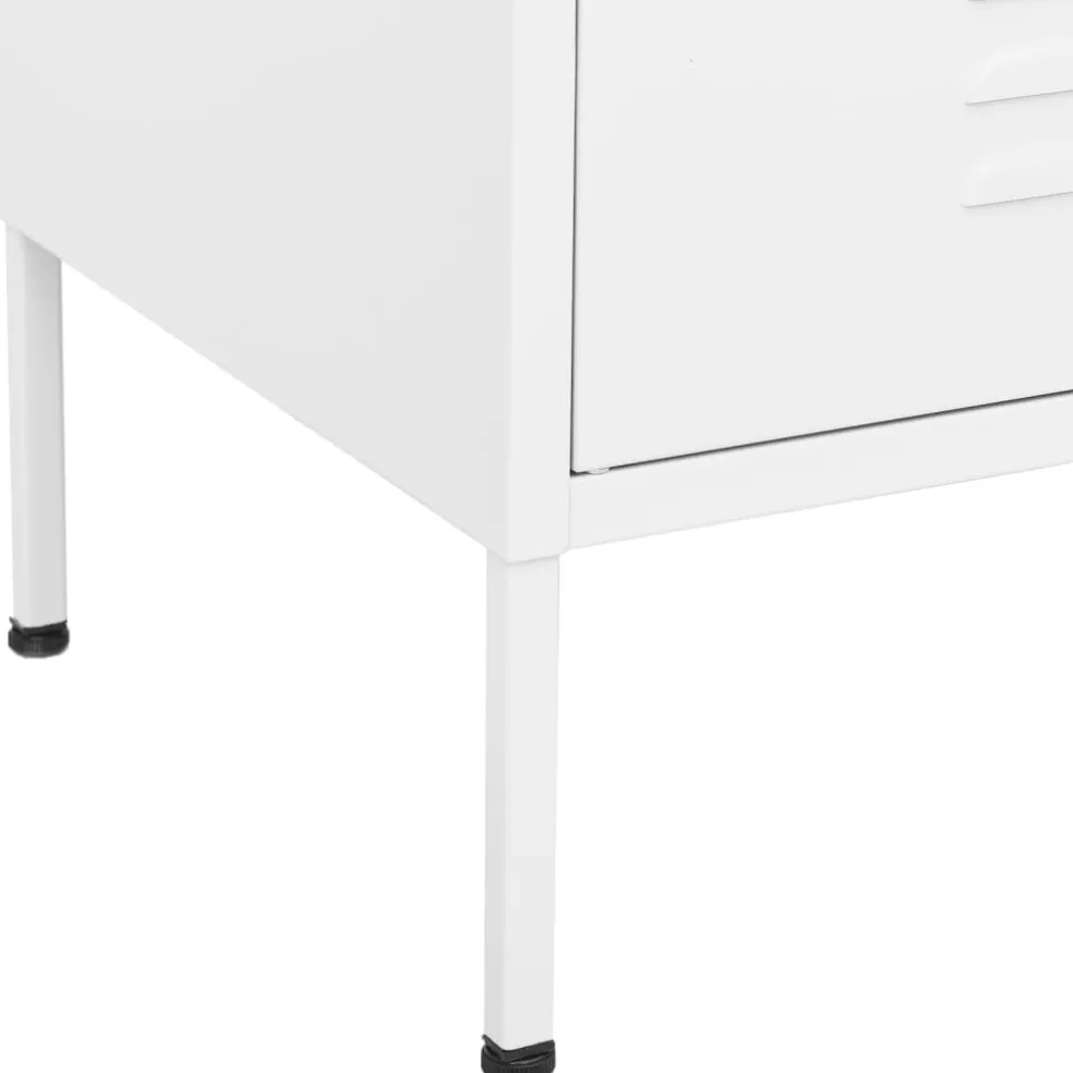 vidaXL Opbergkast 80x35x101,5 cm staal wit