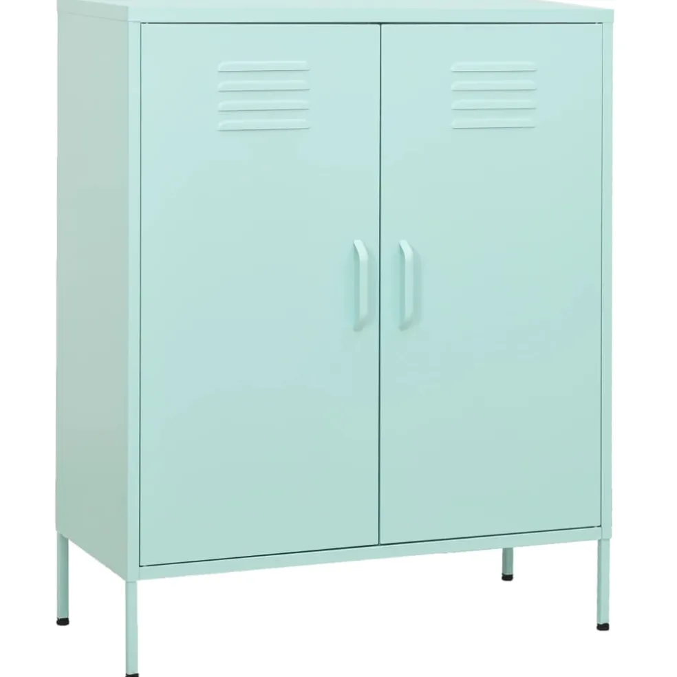 vidaXL Opbergkast 80x35x101,5 cm staal mint