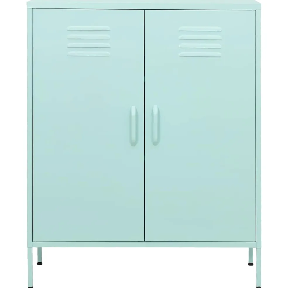 vidaXL Opbergkast 80x35x101,5 cm staal mint