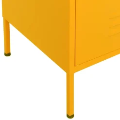 vidaXL Opbergkast 80x35x101,5 cm staal mosterdgeel