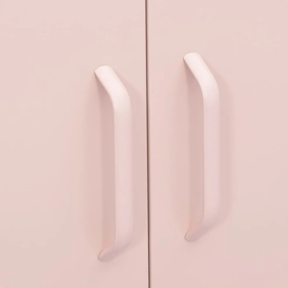 vidaXL Opbergkast 80x35x101,5 cm staal roze