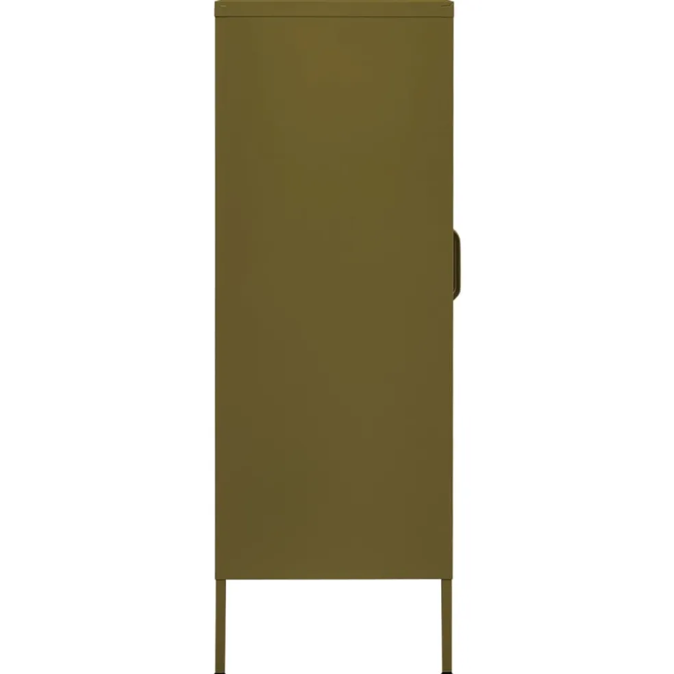 vidaXL Opbergkast 80x35x101,5 cm staal olijfgroen