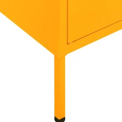 vidaXL Opbergkast 80x35x101,5 cm staal mosterdgeel