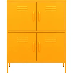 vidaXL Opbergkast 80x35x101,5 cm staal mosterdgeel