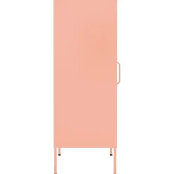 vidaXL Opbergkast 42,5x35x101,5 cm staal roze