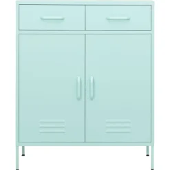 vidaXL Opbergkast 80x35x101,5 cm staal mint
