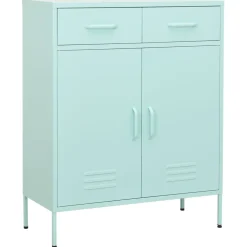 vidaXL Opbergkast 80x35x101,5 cm staal mint