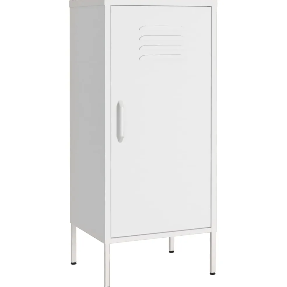 vidaXL Opbergkast 42,5x35x101,5 cm staal wit