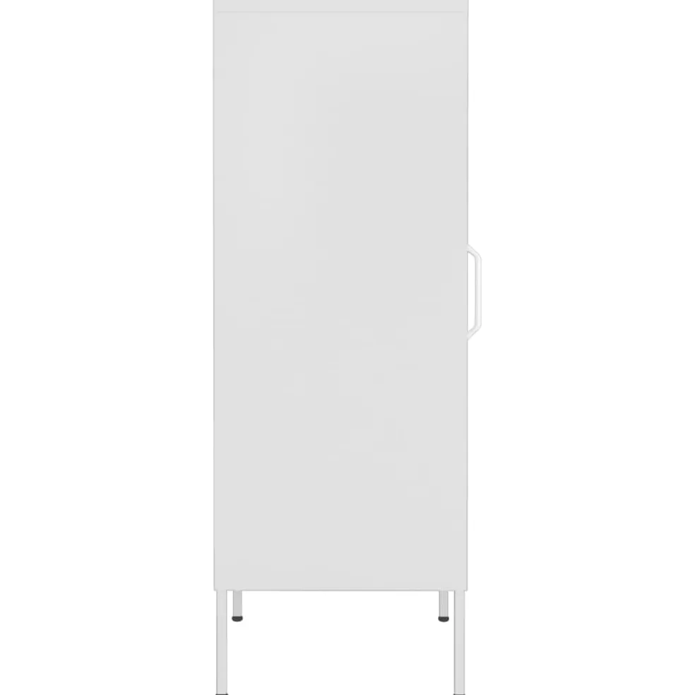 vidaXL Opbergkast 42,5x35x101,5 cm staal wit
