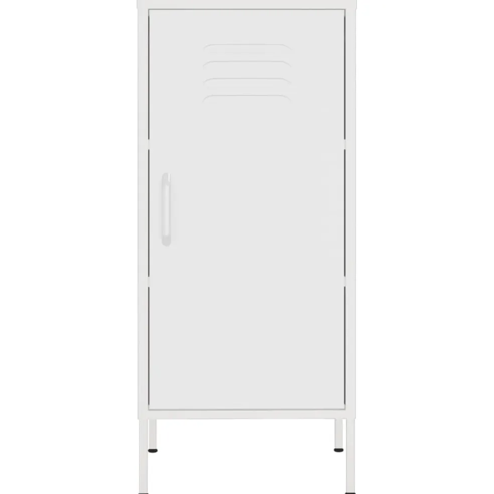 vidaXL Opbergkast 42,5x35x101,5 cm staal wit