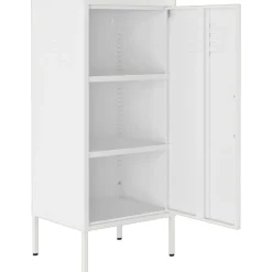 vidaXL Opbergkast 42,5x35x101,5 cm staal wit