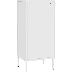 vidaXL Opbergkast 42,5x35x101,5 cm staal wit