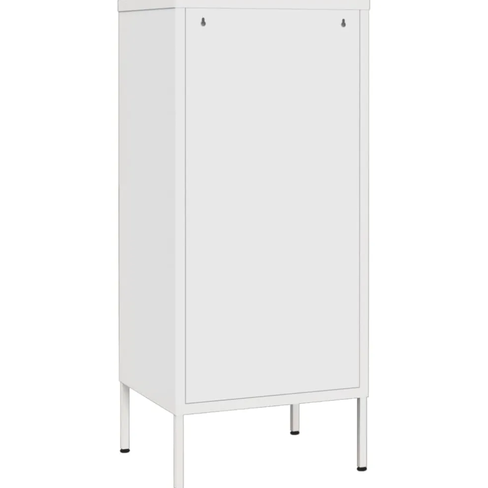 vidaXL Opbergkast 42,5x35x101,5 cm staal wit