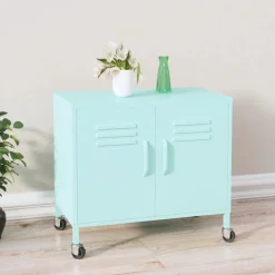 vidaXL Opbergkast 60x35x56 cm staal mint