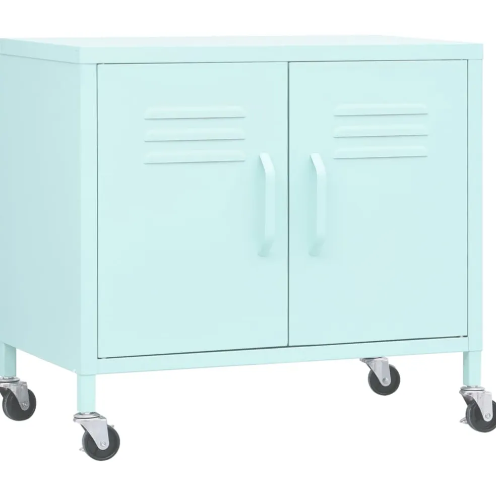 vidaXL Opbergkast 60x35x56 cm staal mint