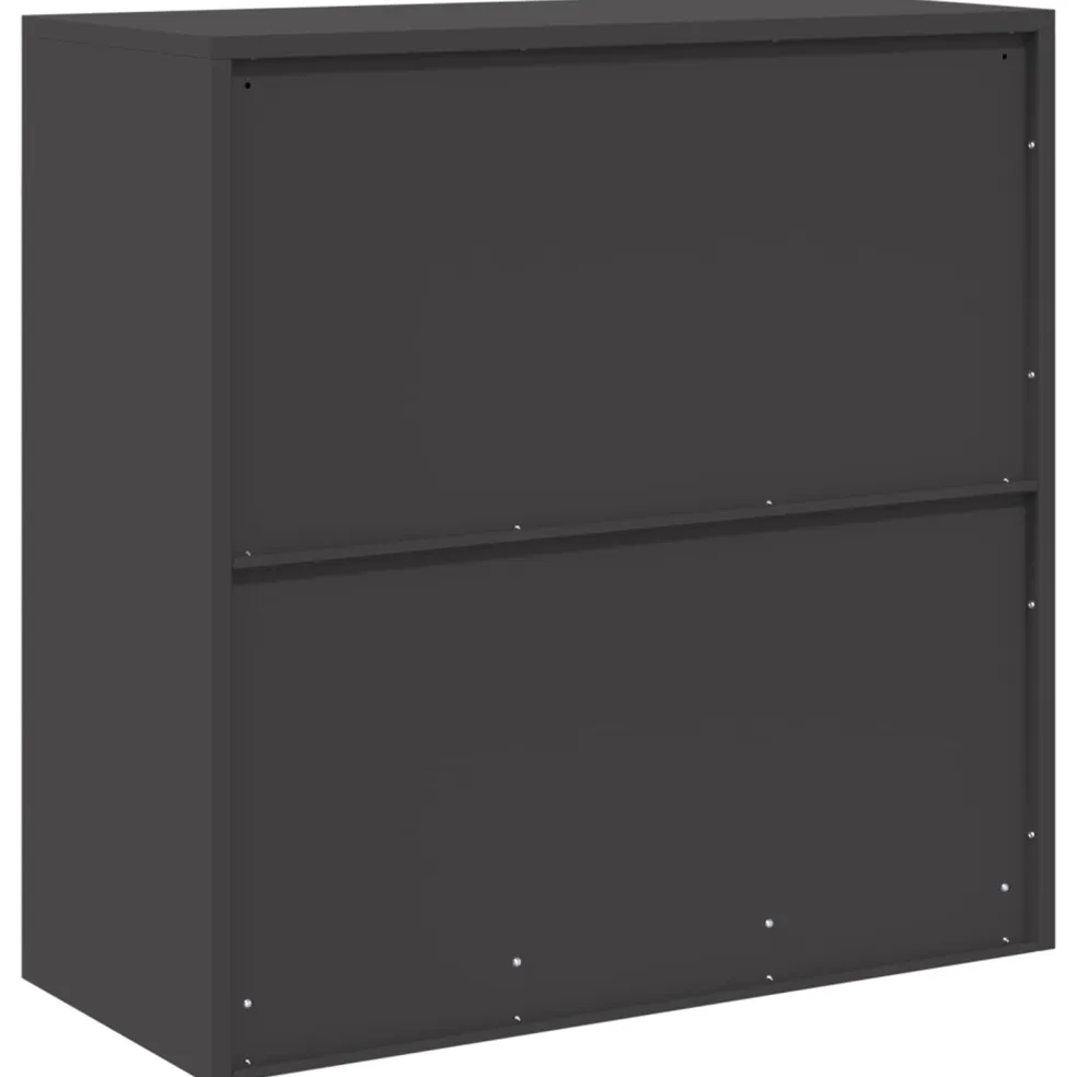 vidaXL Opbergkast Zwart 90 x 40 x 90 cm Staal