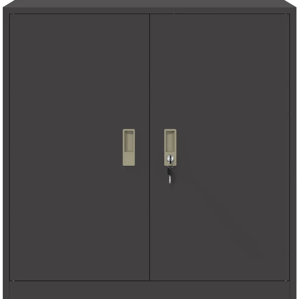 vidaXL Opbergkast Zwart 90 x 40 x 90 cm Staal