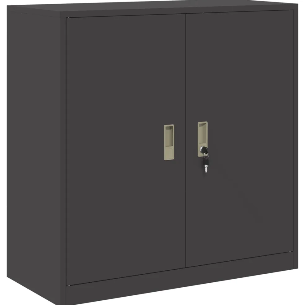 vidaXL Opbergkast Zwart 90 x 40 x 90 cm Staal