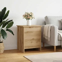 vidaXL Opbergkist Artisanaal eiken 40 x 40 x 50 cm Bewerkt hout