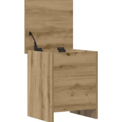 vidaXL Opbergkist Artisanaal eiken 40 x 40 x 50 cm Bewerkt hout