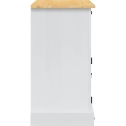 vidaXL Opbergkisten CORONA Wit 112 x 40 x 75 cm Massief grenenhout