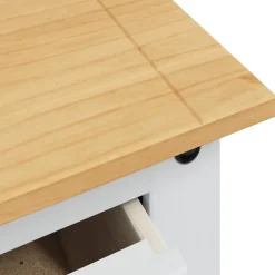 vidaXL Opbergkisten Corona Wit 92 x 48 x 114 cm Massief Vurenhout