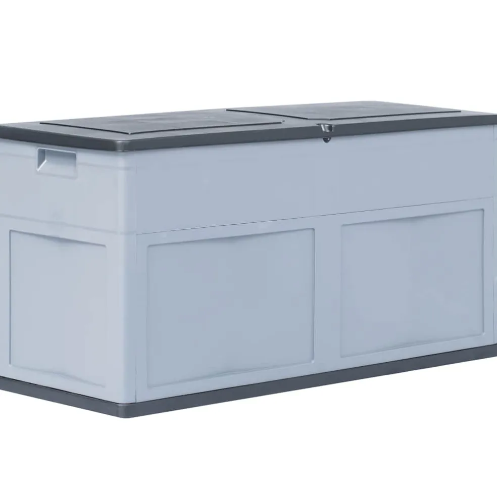 vidaXL Opbergkist 320 L grijs zwart