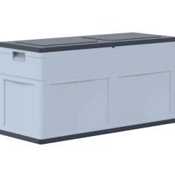 vidaXL Opbergkist 320 L grijs zwart