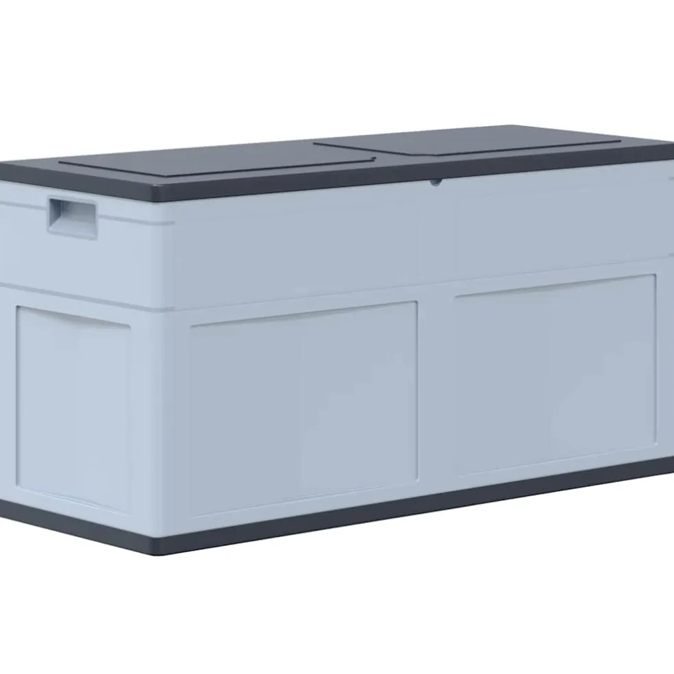 vidaXL Opbergkist 320 L grijs zwart