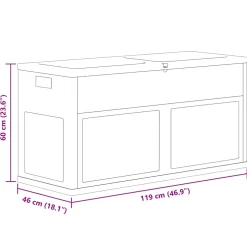 vidaXL Opbergkist 320 L zwart