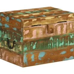 vidaXL Opbergkist massief gerecycled hout