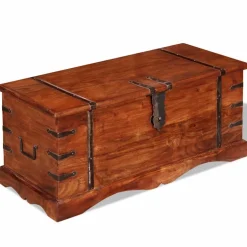 vidaXL Opbergkist massief hout