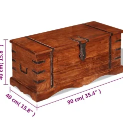 vidaXL Opbergkist massief hout
