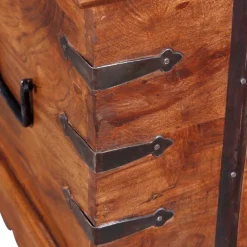 vidaXL Opbergkist massief hout