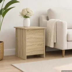 vidaXL Opbergkist met opslag Sonoma Eiken 40 x 40 x 50 cm Bewerkt hout