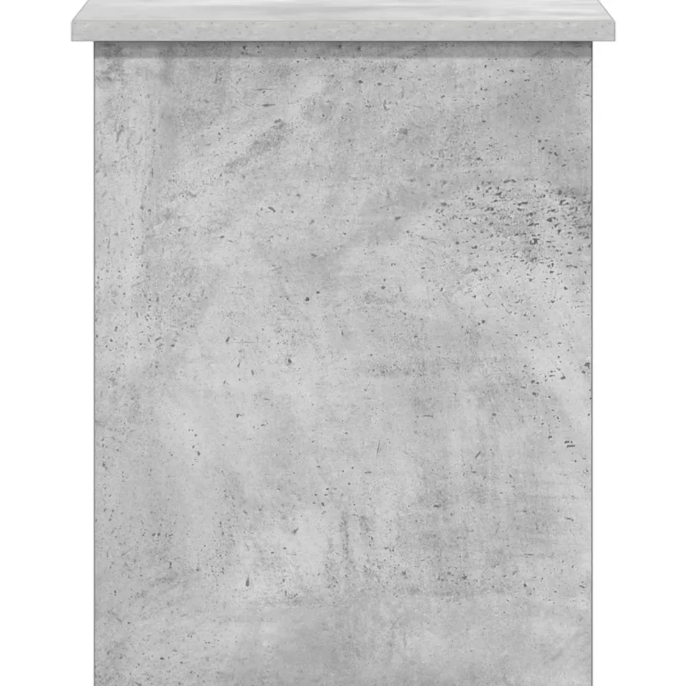vidaXL Opbergkist met opslag Betongrijs 40 x 40 x 50 cm Bewerkt hout